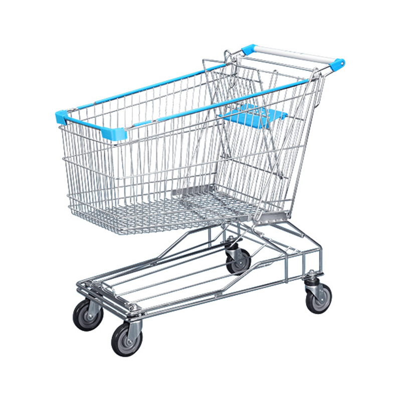 Double-Tier Supermarket Shopping Cart — High Capacity with Silent Swivel Casters