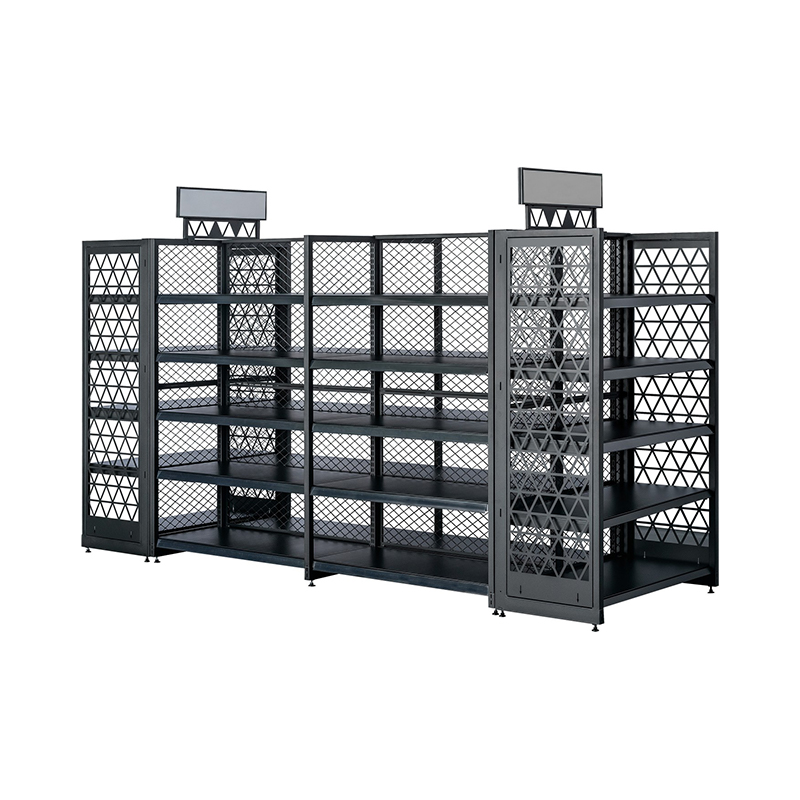 Heavy-duty mesh backboard supermarket shelves, grocery store shelves