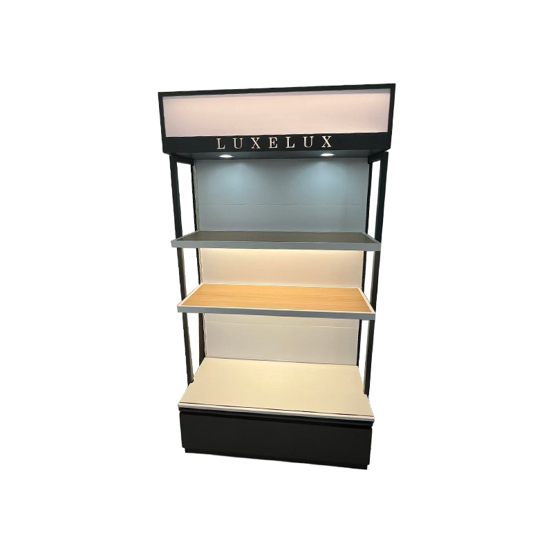 Four-Post Single-Sided Display Rack for Toiletries
